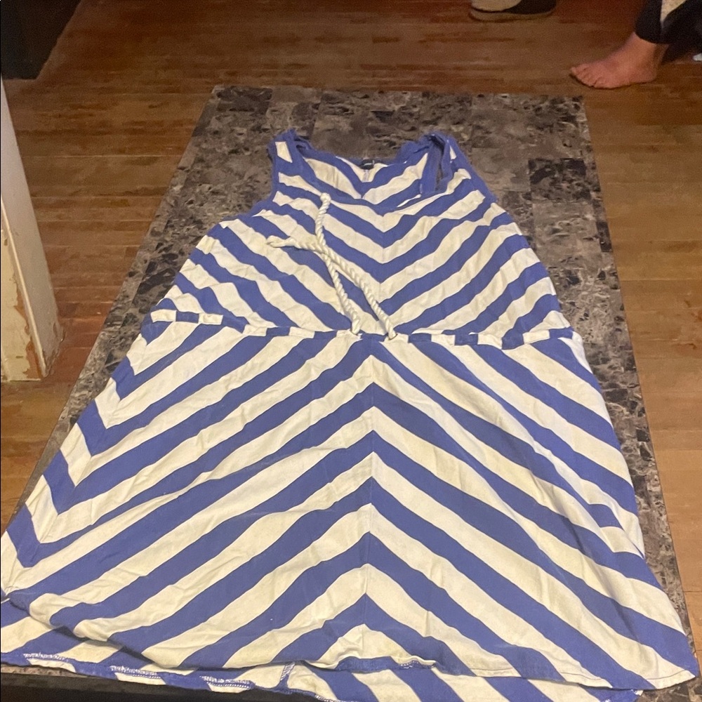 GAP Blue and White Knit Top